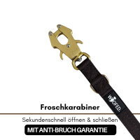 Nylon Tactical Führleine Black Gold - Leine 2.5m 3-fach verstellbar