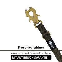 Nylon Tactical Führleine Noble Olive - Leine 2.5m 3-fach verstellbar