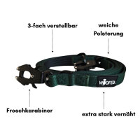 Nylon Tactical Führleine Dark Green - Leine 2.5m 3-fach verstellbar mit integriertem Griff