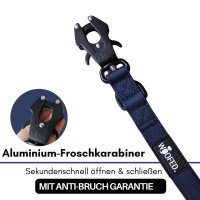 Nylon Tactical Führleine Midnight Blue - Leine 2.5m 3-fach verstellbar