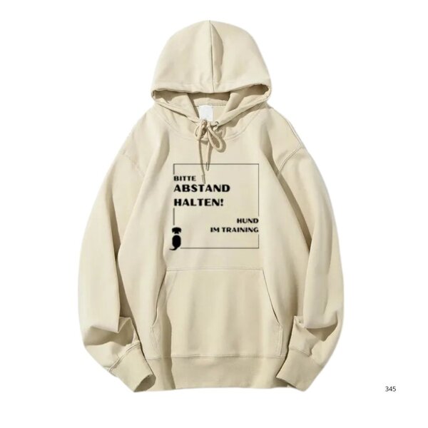 Hoodie Unisex Abstand halten Beige - M