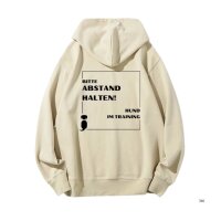 Hoodie Unisex Abstand halten Beige - L