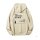 Hoodie Unisex Abstand halten Beige - 2XL