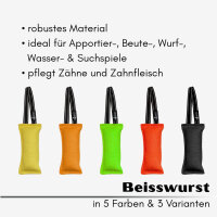 Hundespielzeug Beißwurst - Yellow / 20cm mit Handschlaufe