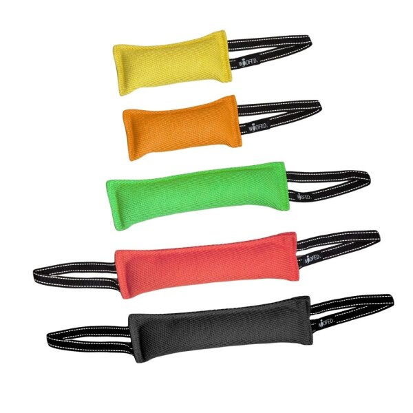 Hundespielzeug Beißwurst - Yellow / 30cm mit Handschlaufe