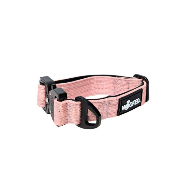 Nylon Tactical Halsband für kleine Hunde Dusty Rose - XS 25-32cm | 2,5cm - ohne Griff