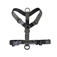 Y-Hundegeschirr 4fach-verstellbar mit Griff und Sicherheitsschnallen Anthracite - ultraleicht - XL