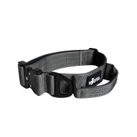 Nylon Tactical Halsband mit Griff Anthracite - ultraleicht - L 50-65cm | 5cm