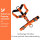 Y-Hundegeschirr 4fach-verstellbar mit Griff und Sicherheitsschnallen Safety Orange - ultraleicht - L