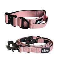 Nylon Halsband-Leine-Set Dusty Rose ultraleicht - Leine...