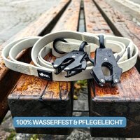 Führleine WOOFLEX® Tactical verstellbar Desert Sand - 2.5m 3-fach verstellbar mit Froschkarabiner