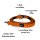 Nylon Classic Führleine Safety Orange - 2,5m 3-fach verstellbar mit Kurzführgriff / Schwarz