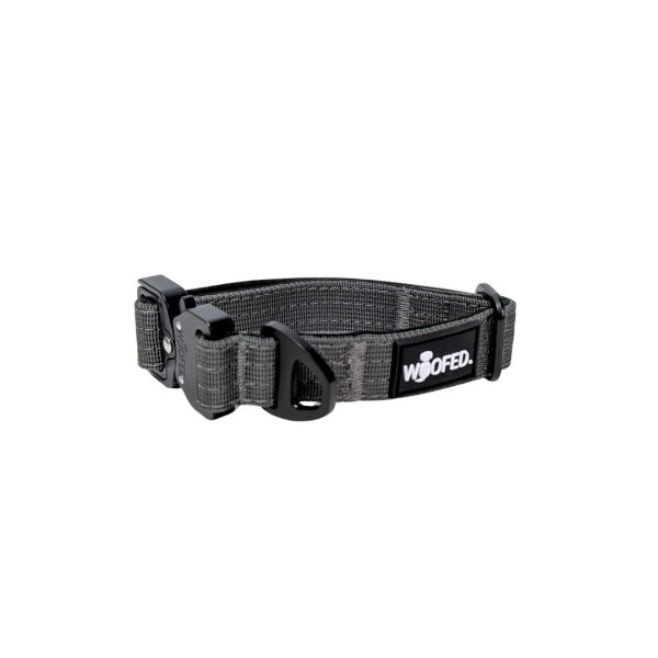 Nylon Tactical Halsband für kleine Hunde Anthracite - XS 25-32cm | 2,5cm - mit Griff