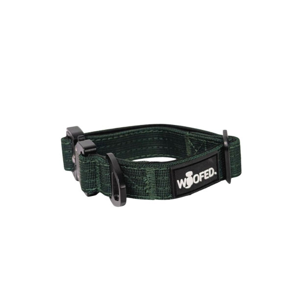 Nylon Tactical Halsband für kleine Hunde Dark Green - XS 25-32cm | 2,5cm - mit Griff