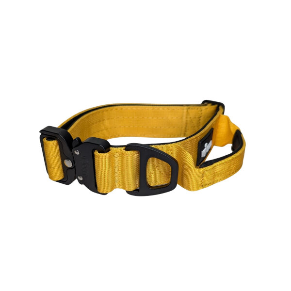 Nylon Tactical Halsband Sunset Yellow - ultraleicht - S 33-42cm | 2,5cm