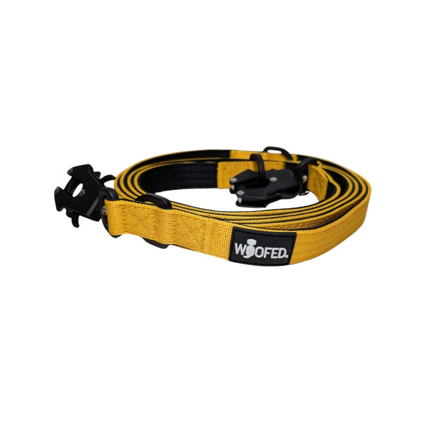 Nylon Tactical Führleine Sunset Yellow - Leine 2.5m 3-fach verstellbar