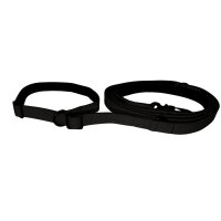 Nylon Retrieverleine verstellbar Deep Black