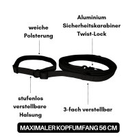 Nylon Retrieverleine verstellbar Deep Black