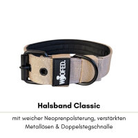Nylon Classic Halsband Desert Tan - L 48-54cm | 5cm