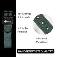 Nylon Classic Halsband Dark Green - XL 56-62cm | 5cm