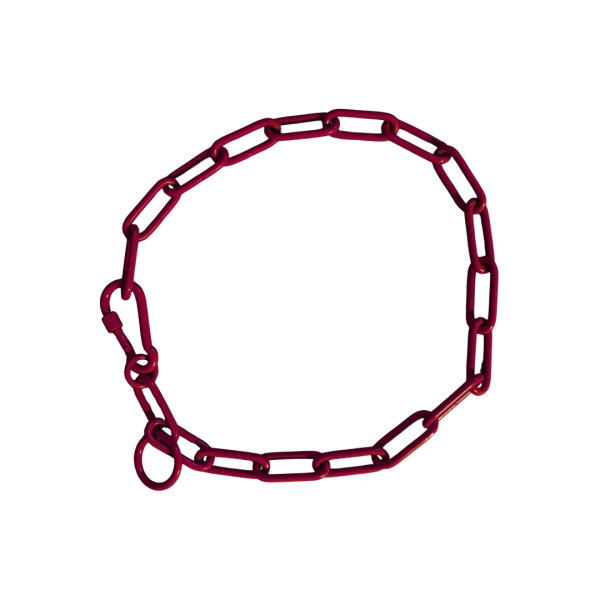 Woofchain Kettenhalsband aus Edelstahl Bordeaux - 54cm