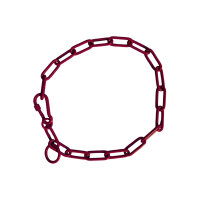 Woofchain Kettenhalsband aus Edelstahl Bordeaux - 54cm