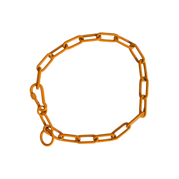 Woofchain Kettenhalsband aus Edelstahl Orange - 50cm