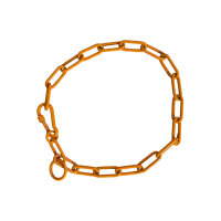 Woofchain Kettenhalsband aus Edelstahl Orange - 54cm