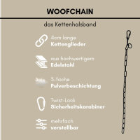 Woofchain Kettenhalsband aus Edelstahl Black - 42 cm
