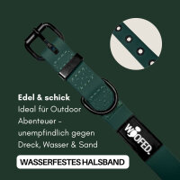 Halsband WOOFLEX® Classic verstellbar Hunting Green - S 29-39cm 2,5cm