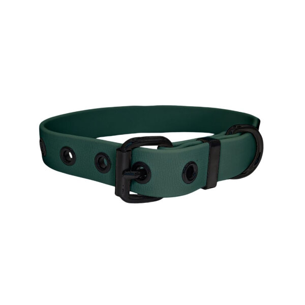 Halsband WOOFLEX® Classic verstellbar Hunting Green - L 45-55cm 3,8cm