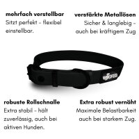 Halsband WOOFLEX® Classic verstellbar Phantom Black - M 37-47cm 2,5cm