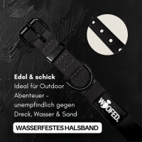 Halsband WOOFLEX® Classic verstellbar Phantom Black - M 37-47cm 2,5cm