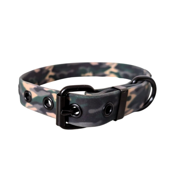 Halsband WOOFLEX® Classic verstellbar Woodland Camo - XL 52-62cm 3,8cm
