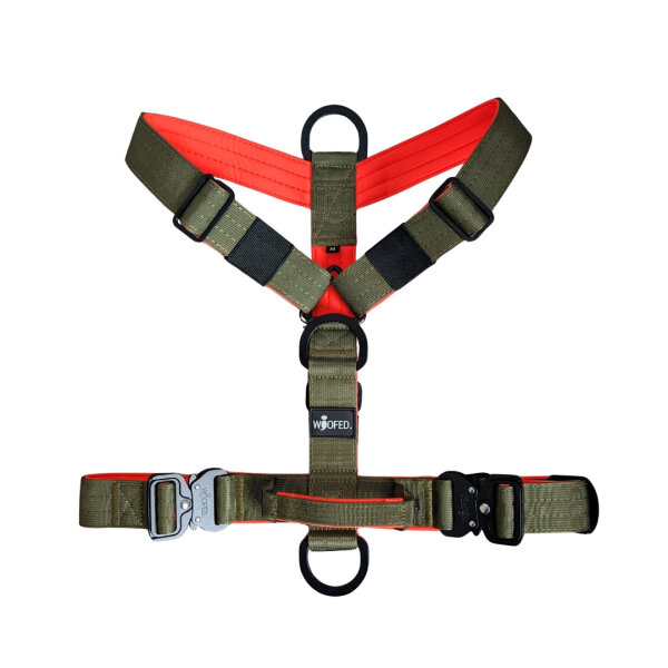 Y-Hundegeschirr 4fach-verstellbar mit Griff und Sicherheitsschnallen Hunter Glow - ultraleicht - S