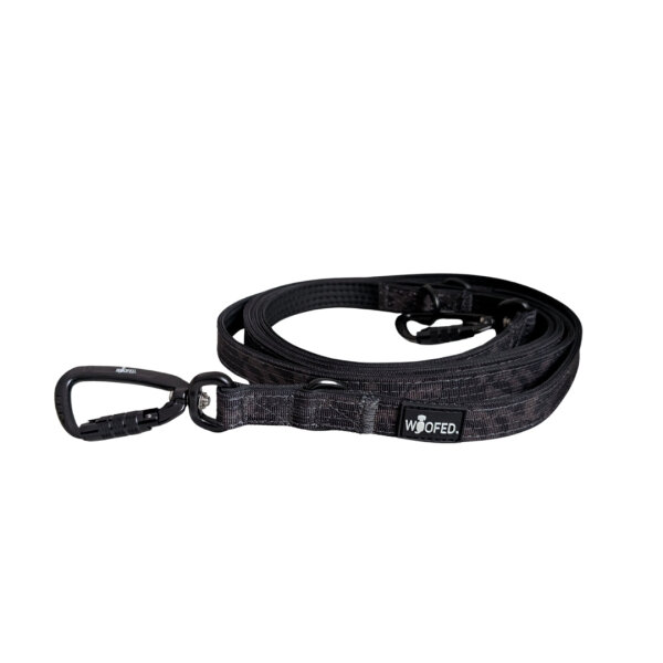 Nylon Pro Führleine Black Camo - Leine 2.5m 3-fach verstellbar mit Kurzführgriff