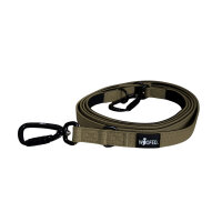 Nylon Pro Führleine Military Olive - Leine 2.5m 3-fach verstellbar mit Kurzführgriff