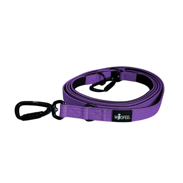 Nylon Pro Führleine Velvet Purple - Leine 2.5m 3-fach verstellbar mit Kurzführgriff