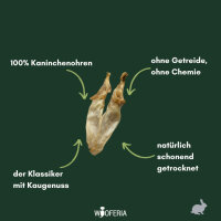 Kaninchenohren ohne Fell Premium - 200g