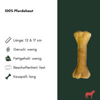 Pferdehaut Kauknochen - 17cm