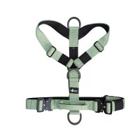 Y-Hundegeschirr 4fach-verstellbar mit Griff und Sicherheitsschnallen Sage Green - ultraleicht - XS