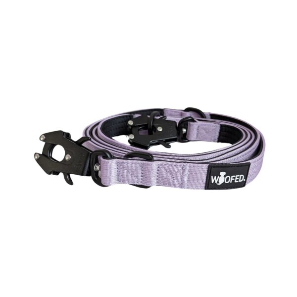 Nylon Tactical Führleine Lilac - Leine 2.5m 3-fach verstellbar mit integriertem Griff