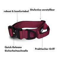 Nylon Tactical Halsband Bordeaux - ultraleicht - M 40-55cm | 4cm