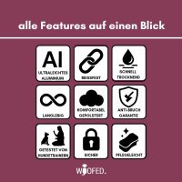 Nylon Tactical Halsband für kleine Hunde Bordeaux - XS 25-32cm | 2,5cm - ohne Griff