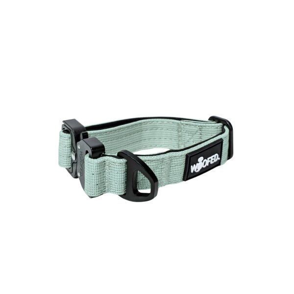 taktisches Nylon Halsband für kleine Hunde Sage Green - XS 25-32cm | 2,5cm - mit Griff