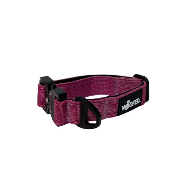 Nylon Tactical Halsband für kleine Hunde Bordeaux - XS 25-32cm | 2,5cm - mit Griff