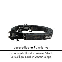 Nylon Tactical Führleine Black Camo