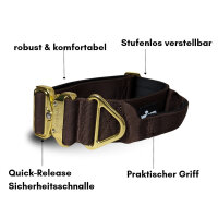 Nylon Tactical Halsband Dark Brown