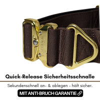 Nylon Tactical Halsband Dark Brown