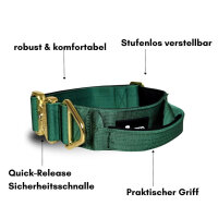 Nylon Tactical Halsband Emerald Green